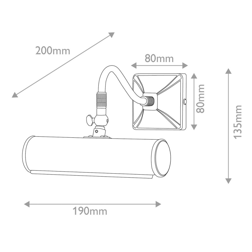 Picture Light 1-ljus tavelbeysning svart 19 cm Elstead Lighting Picture Light 1-ljus tavelbeysning svart 19 cm