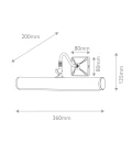 Picture Light 2-ljus tavelbeysning borstad mässing 36 cm
