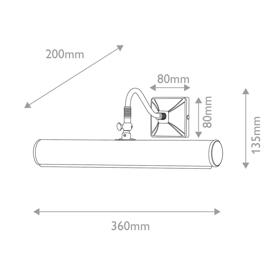 Picture Light 2-ljus tavelbeysning borstad mässing 36 cm