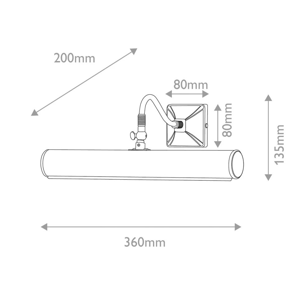 Picture Light 2-ljus tavelbeysning polerad mässing 36 cm