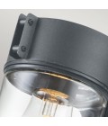 Portofino 1-lt utomhus vägglampa grå/klar 19,7 cm