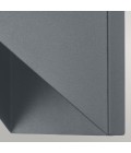 Portofino 1-lt utomhus vägglampa grå/klar 19,7 cm