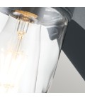 Portofino 1-lt utomhus vägglampa grå/klar 19,7 cm