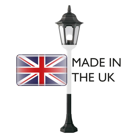 Parish 1-ljus utomhuspelare ljus svart/klar 104 cm IP44