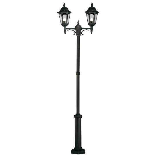 Parish 2-Lt Outdoor Twin Lamp Post Black 228cm Parish 2-Lt Outdoor Twin Lamp Post Black 228cm
