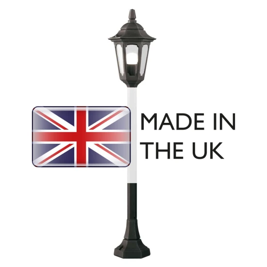 Parish Mini 1-ljus utomhus pelarlampa svart/klar 95 cm IP44