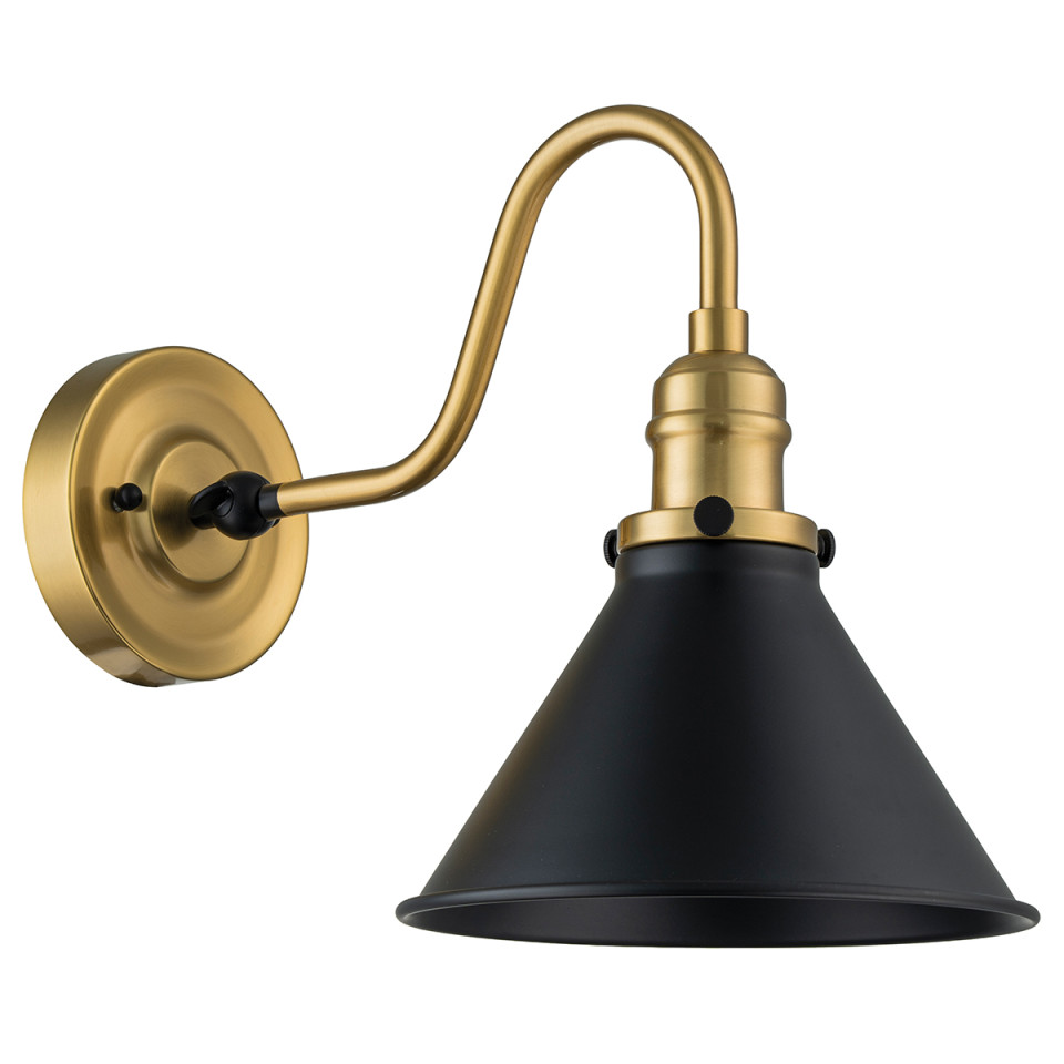 Provence 1-ljus vägglampa åldrad mässing/mattsvart 27,5 cm Elstead Lighting Provence 1-ljus vägglampa åldrad mässing/mattsvart 27,5 cm