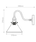 Provence 1-ljus vägglampa åldrad mässing/mattsvart 27,5 cm Elstead Lighting Provence 1-ljus vägglampa åldrad mässing/mattsvart 27,5 cm