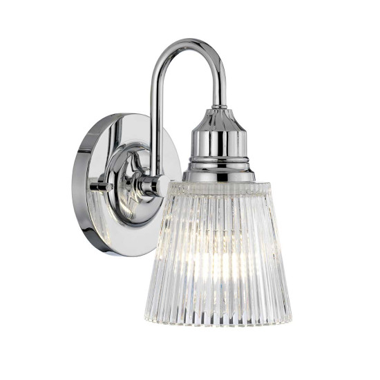 Addison 1-ljus vägglampa polerad krom/glas 24,2cm IP44 Addison 1-ljus vägglampa polerad krom/glas 24,2cm IP44