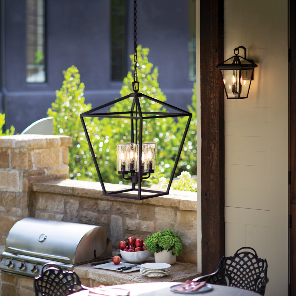 Alford Place 4-Lt Outdoor Ceiling Light Museum Black 43.2cm Quintesse Lighting Alford Place 4-Lt Outdoor Ceiling Light Museum Black 43.2cm