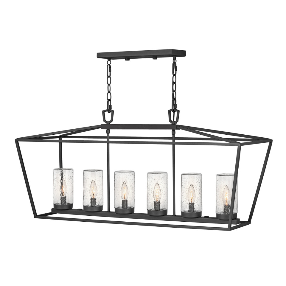 Alford Place 6-Lt Outdoor Ceiling Light Museum Black 101.6cm Quintesse Lighting Alford Place 6-Lt Outdoor Ceiling Light Museum Black 101.6cm