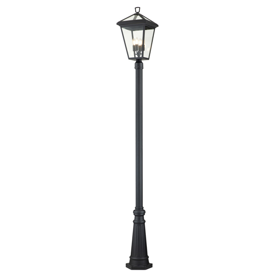 Alford Place 4-Lt Outdoor Lamp Post Museum Black 250cm Quintesse Lighting Alford Place 4-Lt Outdoor Lamp Post Museum Black 250cm