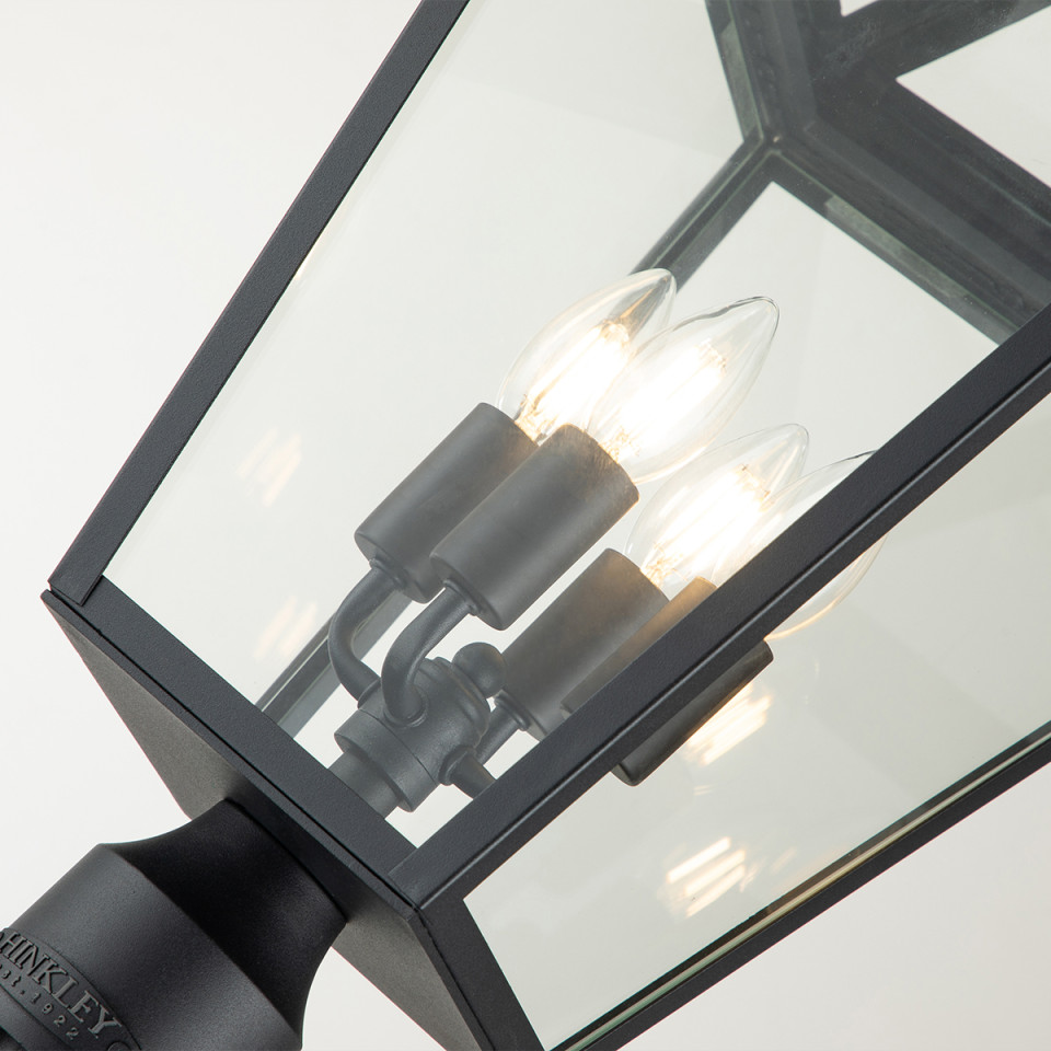 Alford Place 4-Lt Outdoor Lamp Post Museum Black 250cm Quintesse Lighting Alford Place 4-Lt Outdoor Lamp Post Museum Black 250cm