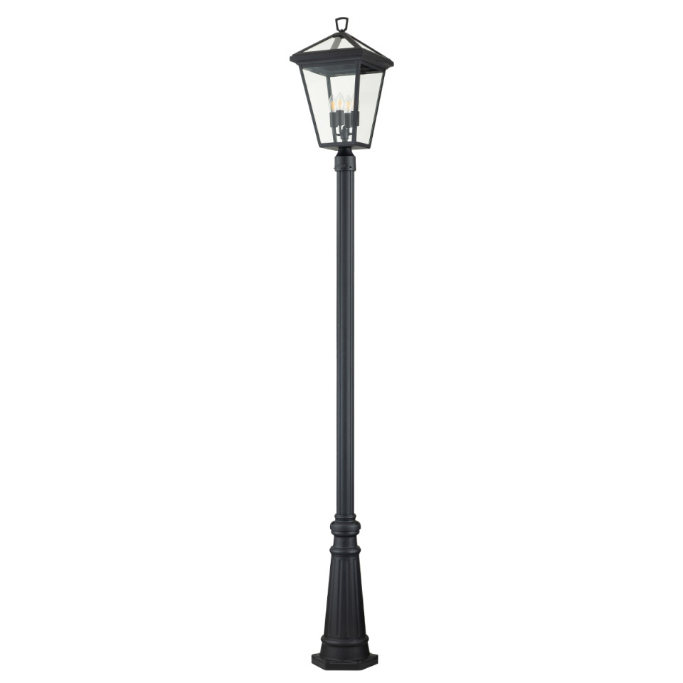 Alford Place 4-Lt Outdoor Lamp Post Museum Black 250cm Quintesse Lighting Alford Place 4-Lt Outdoor Lamp Post Museum Black 250cm