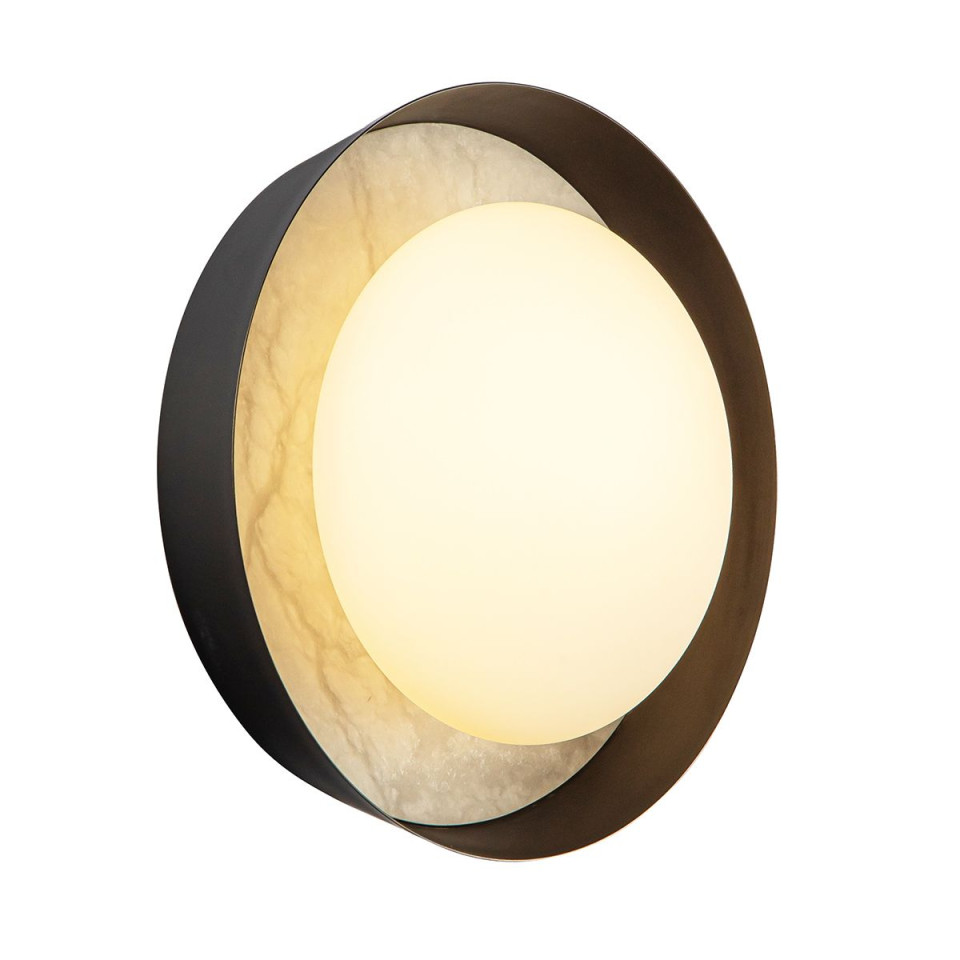 Alonso 2-lt LED wall light urban bronze/white 21.6 cm