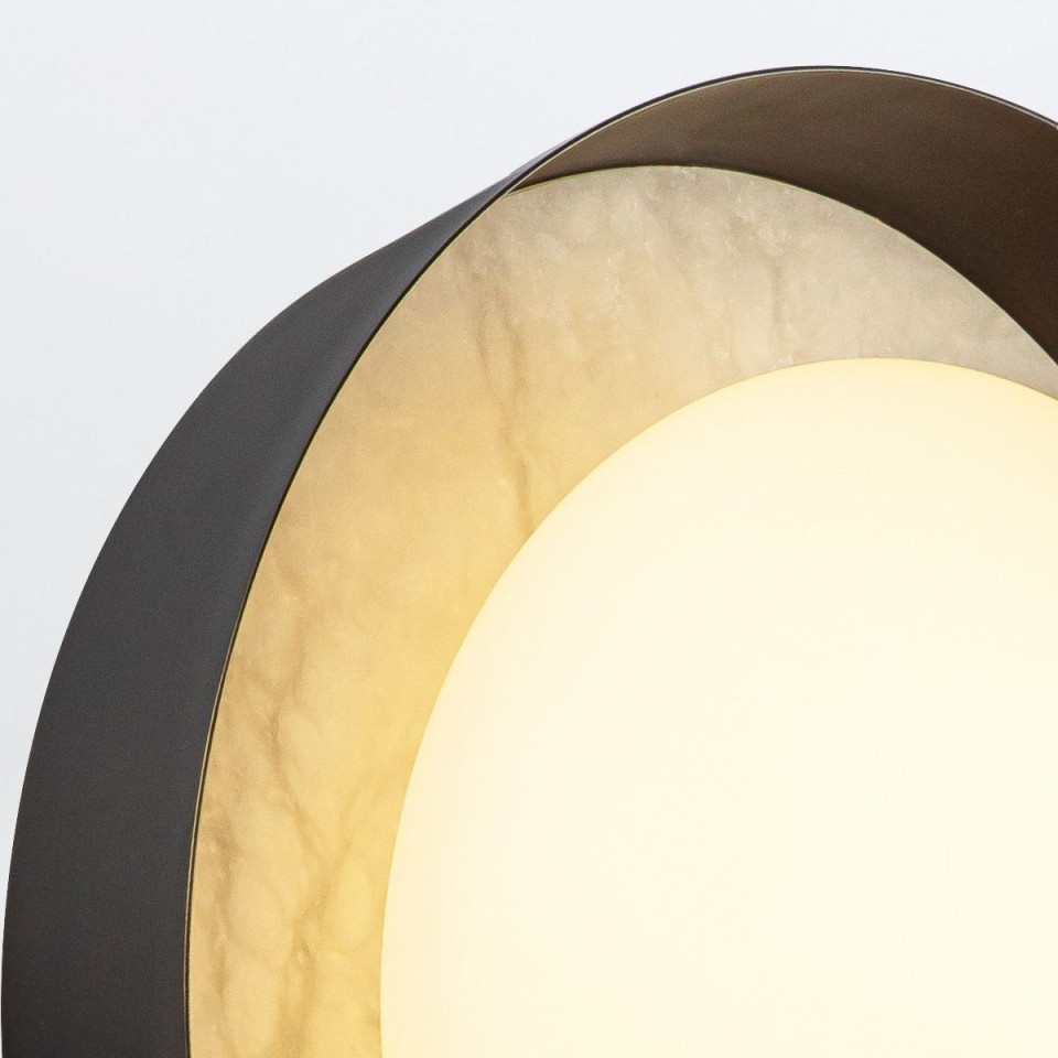 Alonso 2-lt LED wall light urban bronze/white 21.6 cm