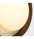 Alonso 2-lt LED wall light urban bronze/white 21.6 cm