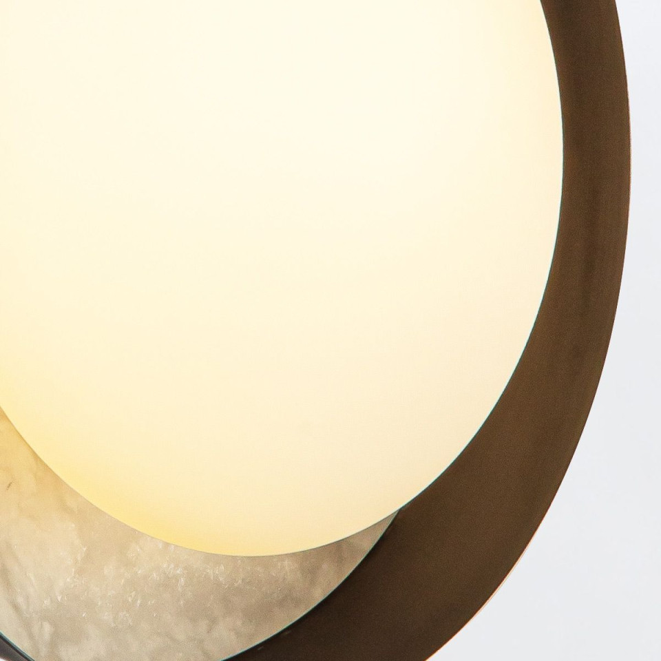 Alonso 2-lt LED wall light urban bronze/white 21.6 cm