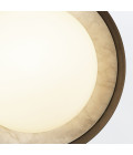 Alonso 2-lt LED wall light urban bronze/white 21.6 cm