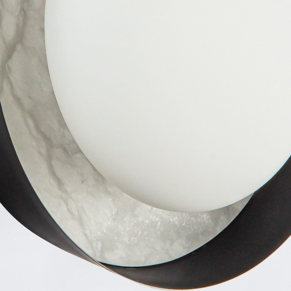 Alonso 2-lt LED wall light urban bronze/white 21.6 cm