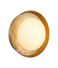 Alonso 2-ljus LED vägglampa mässing/vit 21,6 cm