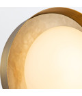 Alonso 2-ljus LED vägglampa mässing/vit 21,6 cm