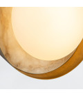 Alonso 2-ljus LED vägglampa mässing/vit 21,6 cm