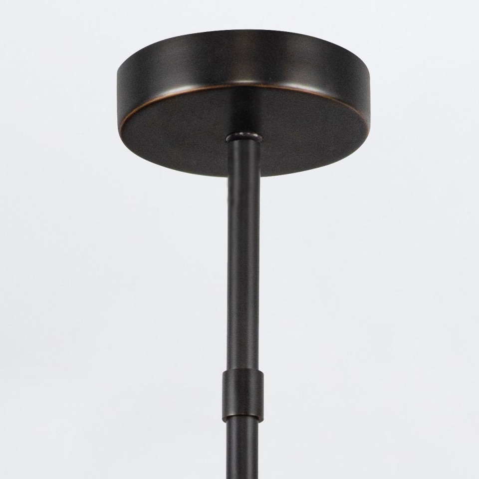 Alonso 8-lt LED chandelier urban bronze/white 94.6 cm