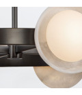 Alonso 8-lt LED chandelier urban bronze/white 94.6 cm