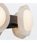 Alonso 8-lt LED chandelier urban bronze/white 94.6 cm