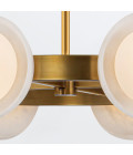 Alonso 8 ljus LED-ljuskrona mässing/vit 94,6 cm