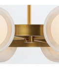 Alonso 8 ljus LED-ljuskrona mässing/vit 94,6 cm
