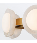 Alonso 8 ljus LED-ljuskrona mässing/vit 94,6 cm