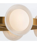 Alonso 8 ljus LED-ljuskrona mässing/vit 94,6 cm