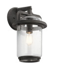 Andover 1-Lt Large Outdoor Wall Lamp Weathered Zinc/Clear 43.7cm Quintesse Lighting Andover 1-Lt Large Outdoor Wall Lamp Weathered Zinc/Clear 43.7cm
