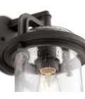 Andover 1-Lt Medium Outdoor Wall Lamp Weathered Zinc/Clear 35.6cm Quintesse Lighting Andover 1-Lt Medium Outdoor Wall Lamp Weathered Zinc/Clear 35.6cm