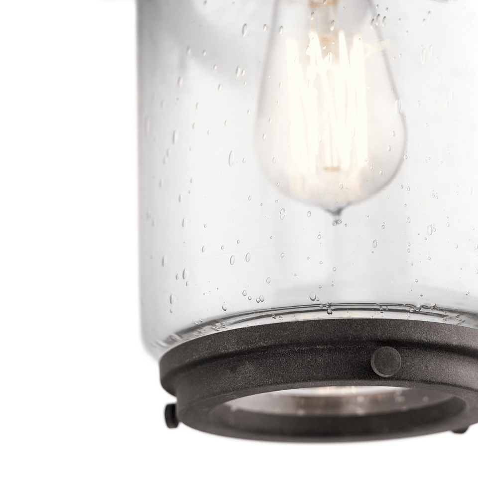 Andover 1-Lt Medium Outdoor Wall Lamp Weathered Zinc/Clear 35.6cm Quintesse Lighting Andover 1-Lt Medium Outdoor Wall Lamp Weathered Zinc/Clear 35.6cm