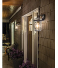 Andover 1-Lt Large Outdoor Wall Lamp Weathered Zinc/Clear 43.7cm Quintesse Lighting Andover 1-Lt Large Outdoor Wall Lamp Weathered Zinc/Clear 43.7cm