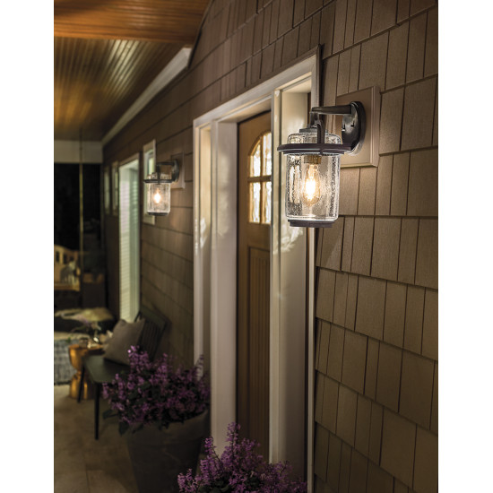 Andover 1-Lt Medium Outdoor Wall Lamp Weathered Zinc/Clear 35.6cm Andover 1-Lt Medium Outdoor Wall Lamp Weathered Zinc/Clear 35.6cm