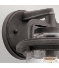 Andover 1-Lt Small Outdoor Wall Lamp Weathered Zinc/Clear 29.2cm Quintesse Lighting Andover 1-Lt Small Outdoor Wall Lamp Weathered Zinc/Clear 29.2cm