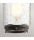 Andover 1-Lt Small Outdoor Wall Lamp Weathered Zinc/Clear 29.2cm Quintesse Lighting Andover 1-Lt Small Outdoor Wall Lamp Weathered Zinc/Clear 29.2cm