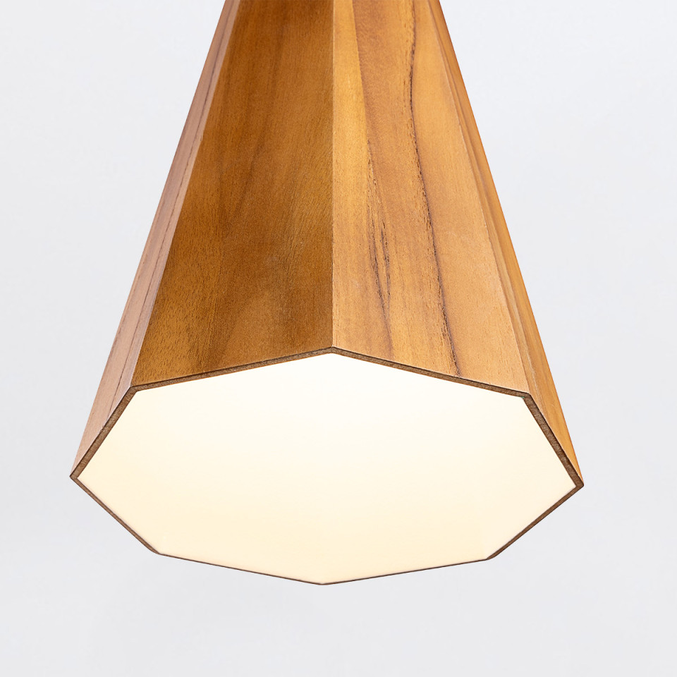 Angular taklampa i teakfanér 20 cm Accord Lighting Angular taklampa i teakfanér 20 cm