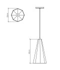 Angular taklampa i teakfanér 20 cm Accord Lighting Angular taklampa i teakfanér 20 cm