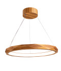 Angular LED ceiling light teak veneer 80 cm Accord Lighting Angular LED ceiling light teak veneer 80 cm