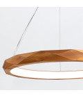 Angular LED ceiling light teak veneer 80 cm Accord Lighting Angular LED ceiling light teak veneer 80 cm