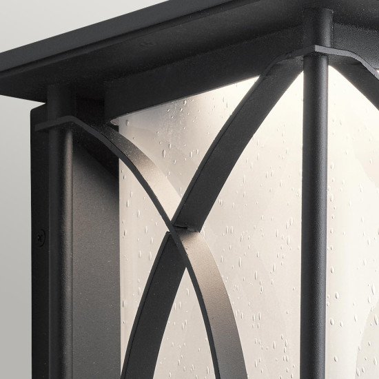 Ashbern 1-lt utomhus vägglampa texturerad svart 46,4 cm