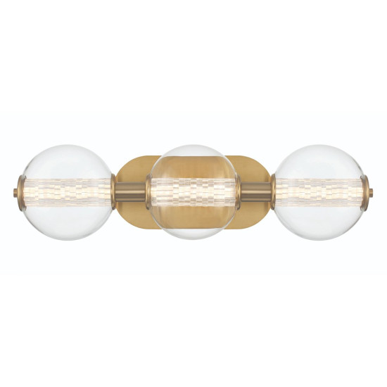 Atomo 3-lt vägglampa guld 63,1 cm