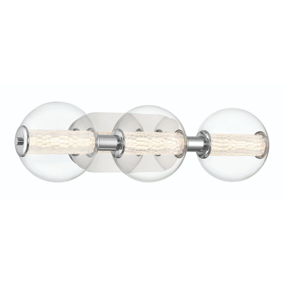 Atomo 3-lt vägglampa polerad krom 63,1 cm. Eurofase Atomo 3-lt vägglampa polerad krom 63,1 cm.