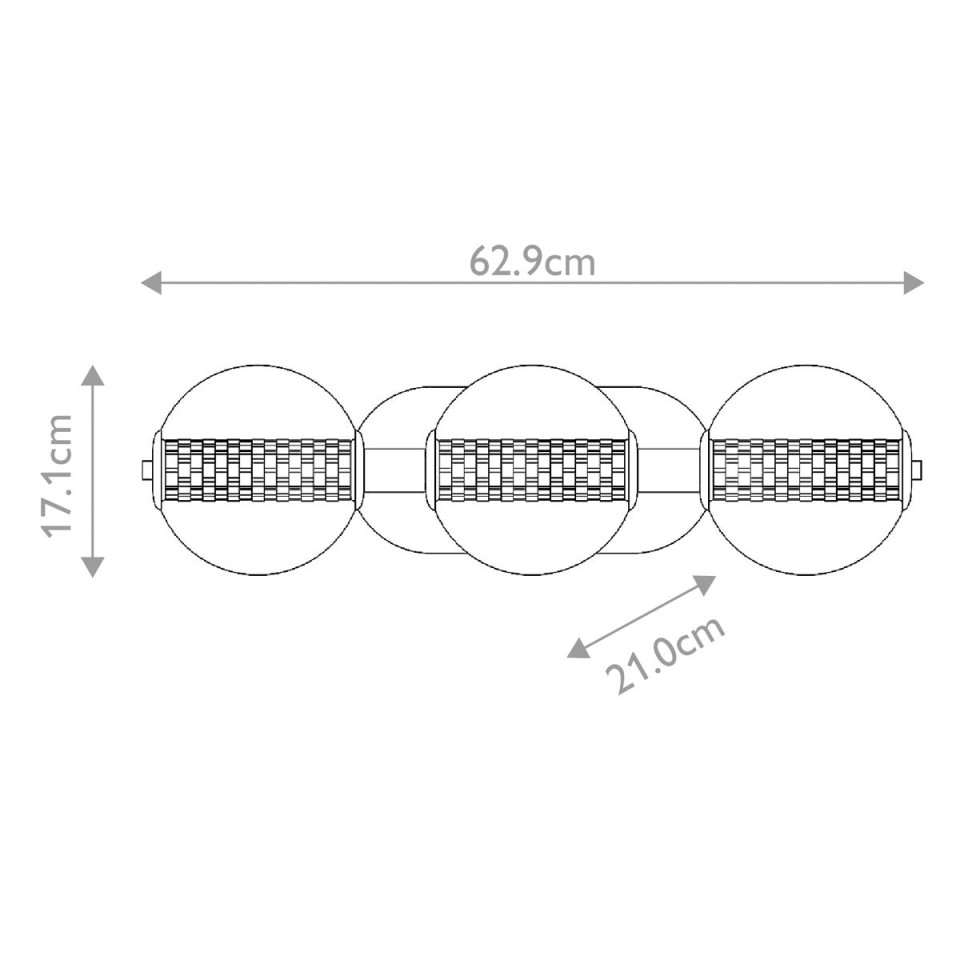 Atomo 3-lt vägglampa polerad krom 63,1 cm. Eurofase Atomo 3-lt vägglampa polerad krom 63,1 cm.