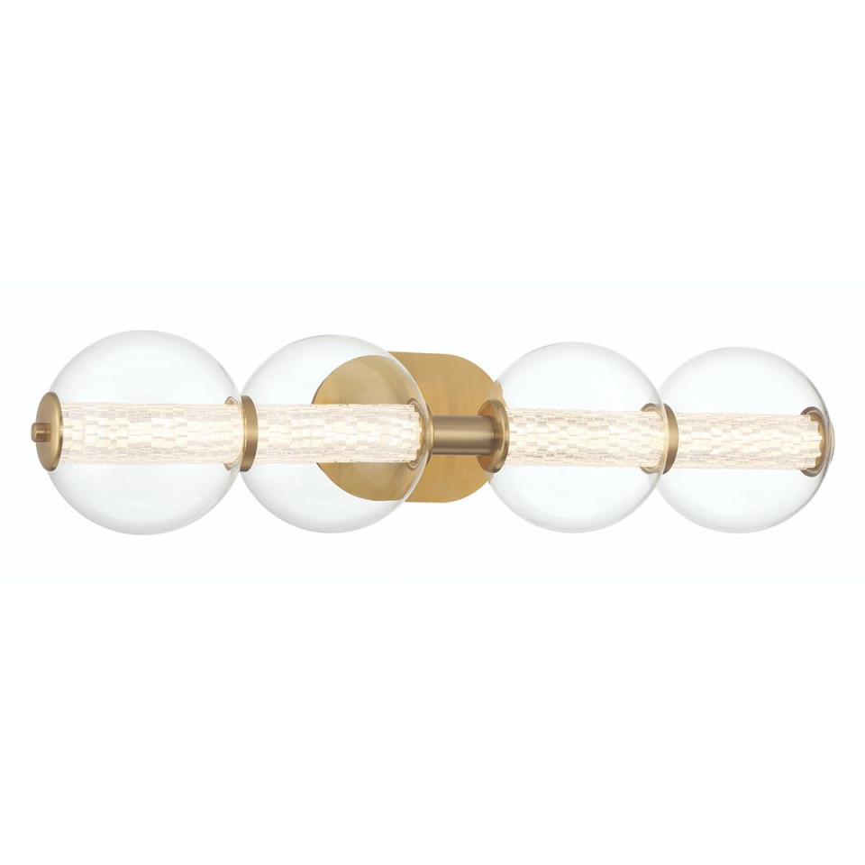 Atomo 4-lt vägglampa guld 75,6 cm Eurofase Atomo 4-lt vägglampa guld 75,6 cm